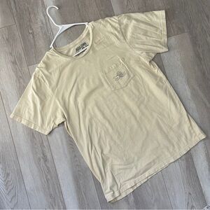 Mollusk Graphic TShirt bird song crew short sleeve mens Yellow (medium) surf